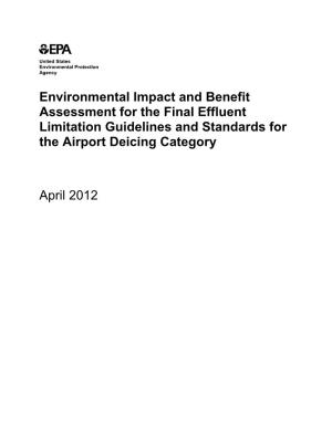 Environmental Impact and Benefit Assessment for the Final Effluent Limitation Guidelines and Standards for the Airport Deicing Category