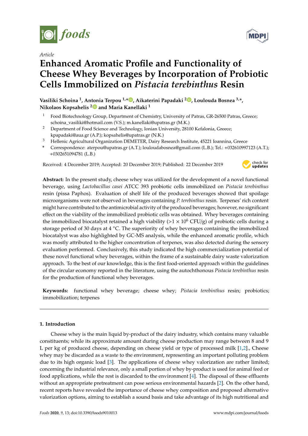 Enhanced Aromatic Profile and Functionality of Cheese Whey