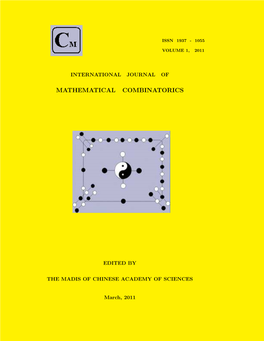 International Journal of Mathematical Combinatorics, Vol. 1, 2011