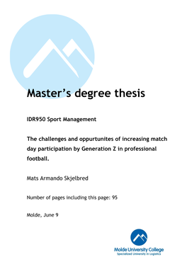 Master's Degree Thesis