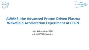 Advanced Proton Driven Plasma Wakefield Acceleration Experiment at CERN