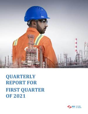 Quarterly Report for First Quarter of 2021