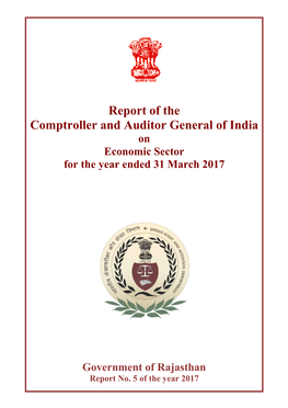 Report of the Comptroller and Auditor General of India on Economic Sector for the Year Ended 31 March 2017