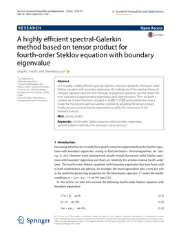 A Highly Efficient Spectral-Galerkin Method Based on Tensor Product for Fourth-Order Steklov Equation with Boundary Eigenvalue