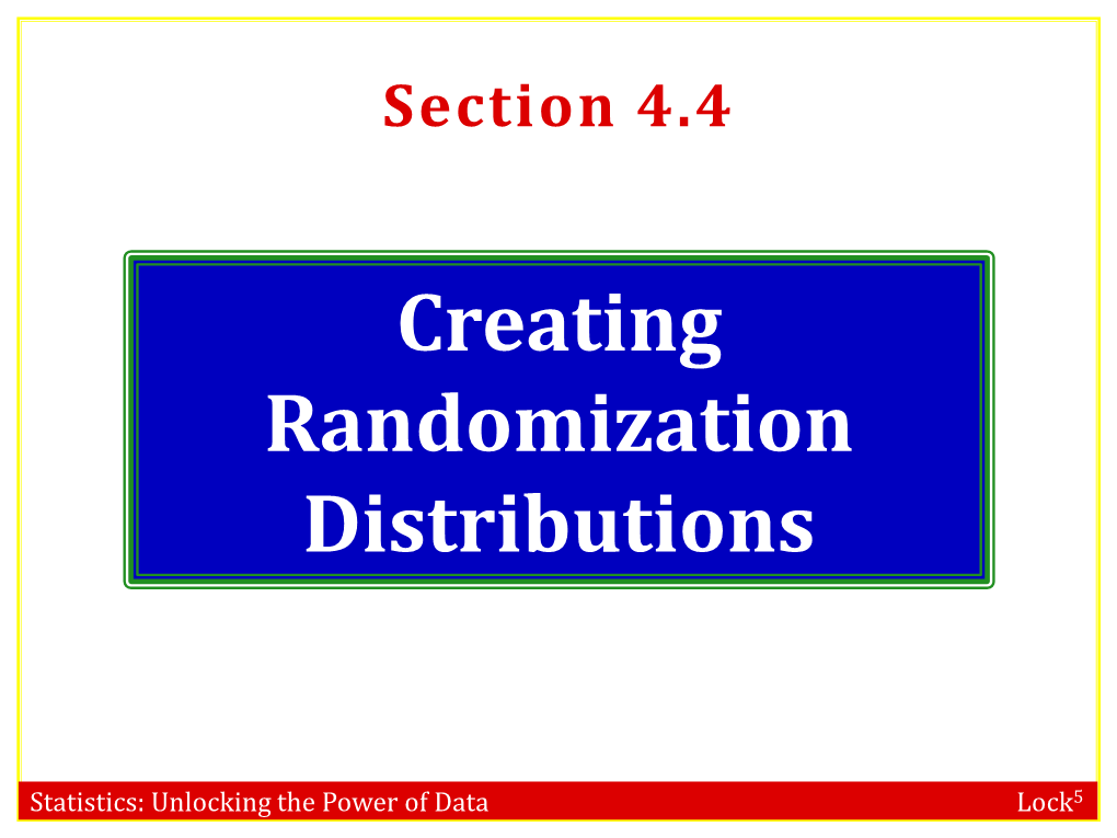 Randomization Distributions