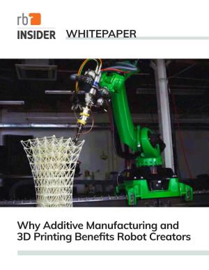 Why Additive Manufacturing and 3D Printing Benefits Robot Creators