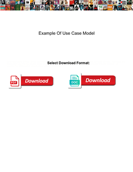 Example of Use Case Model