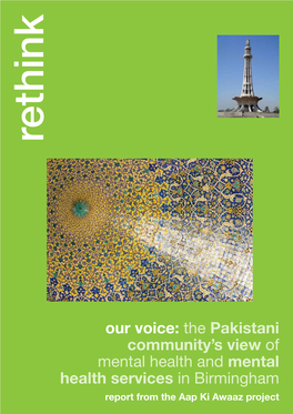 Our Voice: the Pakistani Community's View of Mental Health and Mental