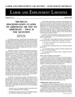 Labor and Employment Lawnotes
