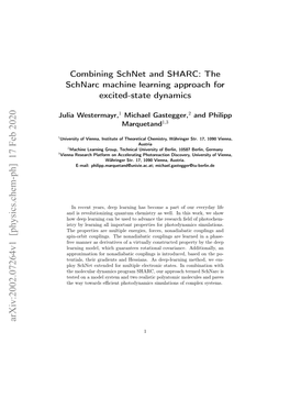 Combining Schnet and SHARC: the Schnarc Machine Learning Approach for Excited-State Dynamics