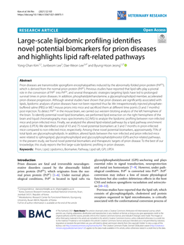 Large-Scale Lipidomic Profiling Identifies Novel Potential