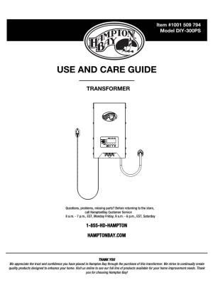 Use and Care Guide