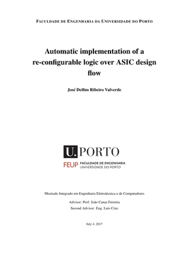 Automatic Implementation of a Re-Configurable Logic Over ASIC