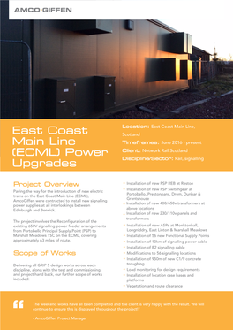 East Coast Main Line (ECML) Power Upgrades