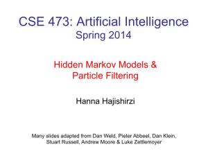 Hidden Markov Models (Particle Filtering)