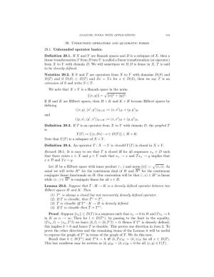 Lecture Notes: Lax-Milgram Method and Unbounded Operators