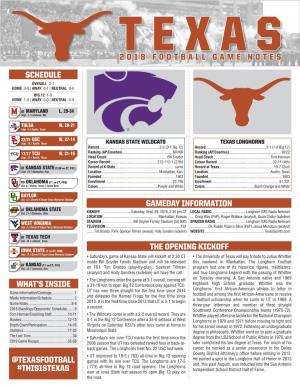 2018 Football Game Notes
