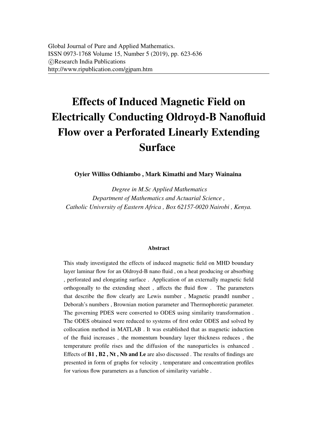 Effects of Induced Magnetic Field on Electrically Conducting Oldroyd-B Nanofluid Flow Over a Perforated Linearly Extending Surfa