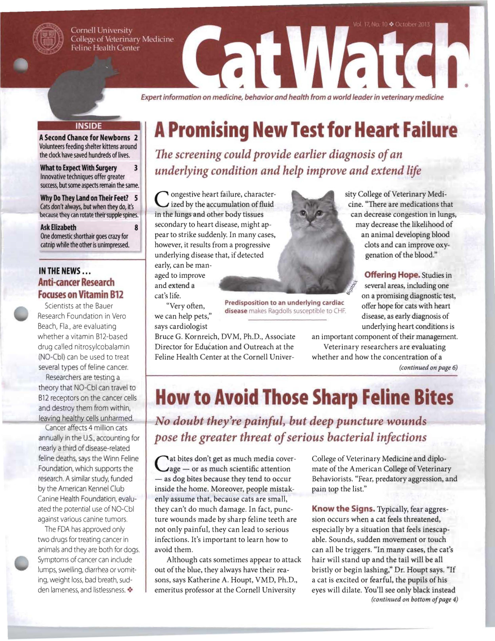 Apromising New Test for Heart Fail Re How to Avoid Those Sharp Feline