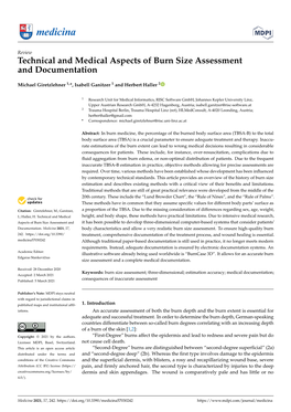 Technical and Medical Aspects of Burn Size Assessment and Documentation