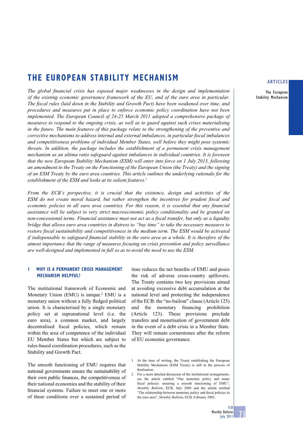 The European Stability Mechanism Articles