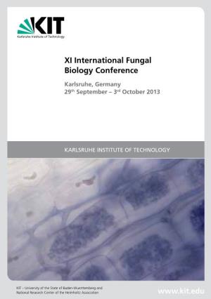 XI International Fungal Biology Conference