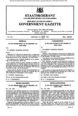 Staatskoerant Government Gazette