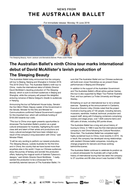 The Australian Ballet's Ninth China Tour Marks International Debut Of