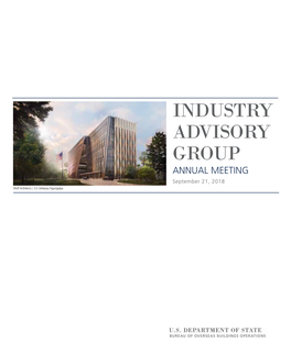 INDUSTRY ADVISORY GROUP ANNUAL MEETING September 21, 2018 Shop Architects | U.S