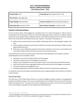 New Beginnings Phase Two Report