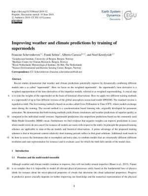 Improving Weather and Climate Predictions by Training of Supermodels