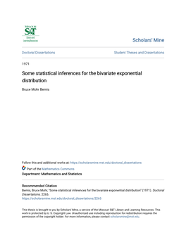 Some Statistical Inferences for the Bivariate Exponential Distribution