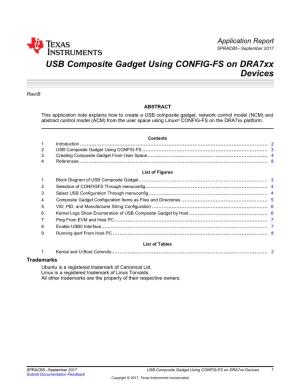 USB Composite Gadget Using CONFIG-FS on Dra7xx Devices