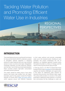 Tackling Water Pollution and Promoting Efficient Water Use in Industries REGIONAL PERSPECTIVES Environment and Development Policy Brief 2019/3