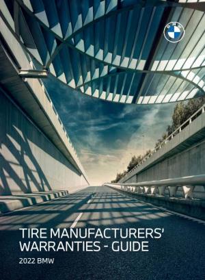 BMW 2022 Tire Manufacturer's Warranties Guide