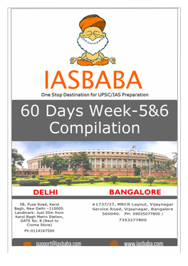 Iasbaba 60 Day Plan 2020 –Environment Week 5 and 6