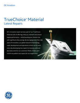 Truechoice Material Suite of Offerings, Help You Maintain and Extend Engine Performance – While Boosting Your Bottom Line with Signiﬁcant Shop Savings