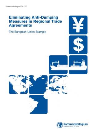 Eliminating Anti-Dumping Measures in Regional Trade Agreements