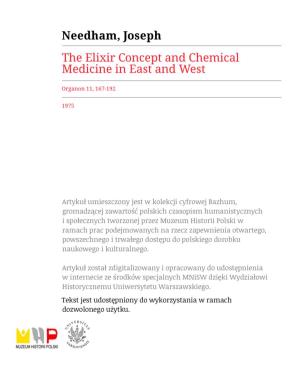 The Elixir Concept and Chemical Medicine in East and West