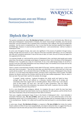Shylock the Jew