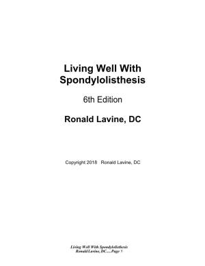 Living Well with Spondylolisthesis