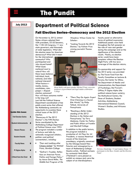 The Pundit Annual Newsletter 2013