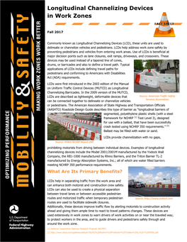 Longitudinal Channelizing Devices in Work Zones FACT SHEET