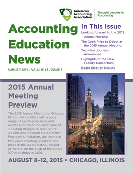 Accounting Education News, 2015 Summer Issue Valaria P