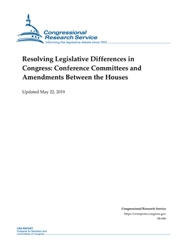 Conference Committees and Amendments Between the Houses