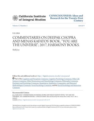 Commentaries on Deepak Chopra and Menas Kafatos' Book