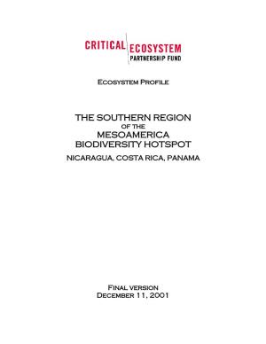 Southern Mesoamerica Ecosystem Profile