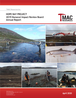 2019 Nunavut Impact Review Board Annual Report