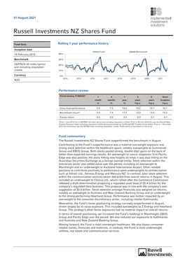 Russell Investments NZ Shares Fund