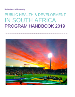 Program Notes PHD SOUTH AFRICA 2019